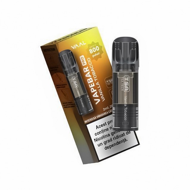 Cartus cu nicotina Vapebar PRO 800 pufuri Aroma Vanilla Tobacco