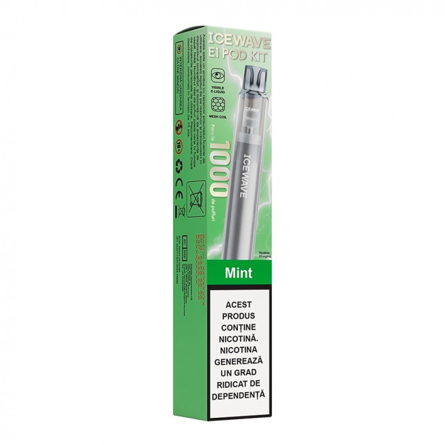 Kit Icewave E1 Dark Grey 1000 pufuri Mint 2ml 20mg