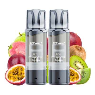 Set 2 cartuse Vape Icewave E1 Pod Kiwi Passion Fruit Guava 2ml 20mg