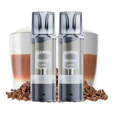 Set 2 cartuse Vape Icewave E1 Pod Latte Coffee 2ml 20mg