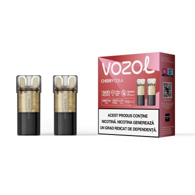 Set 2 Cartuse cu nicotina Vozol Switch Pro 800 Pufuri Aroma Cherry Cola