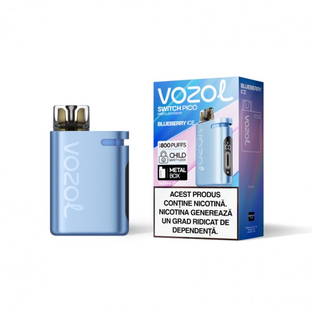 Kit Tigara Electronica reincarcabila VOZOL SWITCH PICO aroma Blueberry Ice