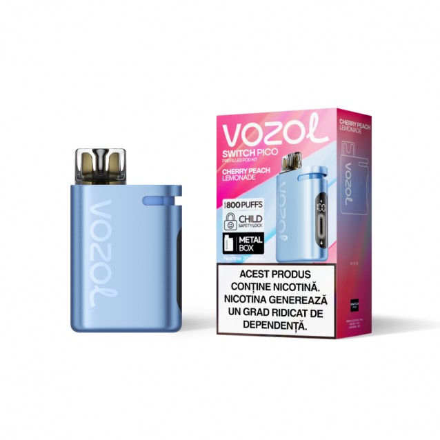 Kit Tigara Electronica reincarcabila VOZOL SWITCH PICO aroma Cherry Peach Lemonade