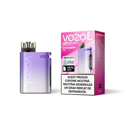 Kit Tigara Electronica reincarcabila VOZOL SWITCH PICO aroma Strawberry Ice