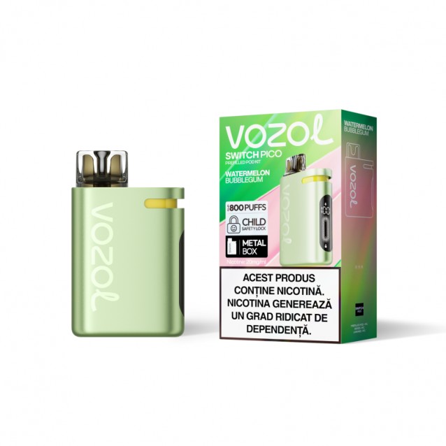 Kit Tigara Electronica reincarcabila VOZOL SWITCH PICO aroma Watermelon Bubblegum