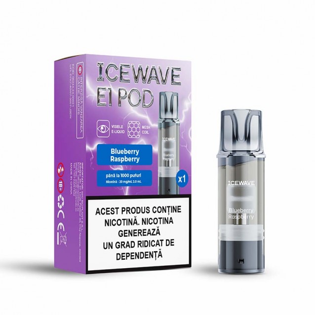 Cartus Icewave E1 Pod 2ml 20mg Blueberry Raspberry
