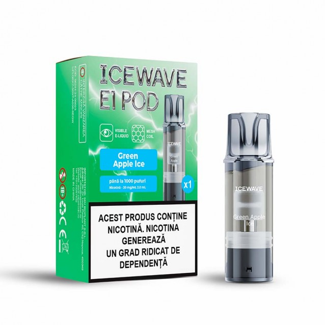 Cartus Icewave E1 Pod 2ml 20mg Green Apple Ice
