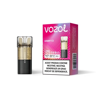 Cartus cu nicotina Vozol Switch Pro 1000 Pufuri Aroma Cherry Ice Single Pod