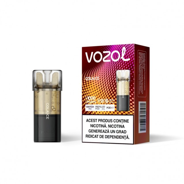 Cartus cu nicotina Vozol Switch Pro 1000 Pufuri Aroma Cola Ice Single Pod