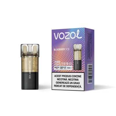 Cartus cu nicotina Vozol Switch Pro 1000 Pufuri Aroma Blueberry Ice Single Pod