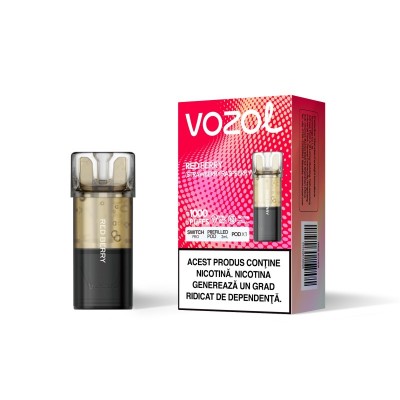 Cartus cu nicotina Vozol Switch Pro 1000 Pufuri Aroma Red Berry Single Pod