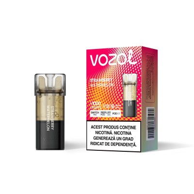 Cartus cu nicotina Vozol Switch Pro 1000 Pufuri Aroma Strawberry Watermelon Single Pod