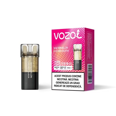 Cartus cu nicotina Vozol Switch Pro 1000 Pufuri Aroma Watermelon Lychee Guava Single Pod