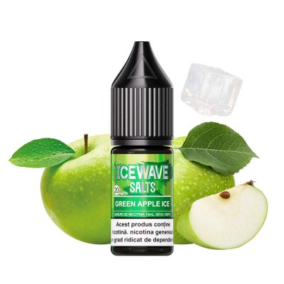 Lichid Vape Icewave Salt Green Apple Ice 10ml 20 mg