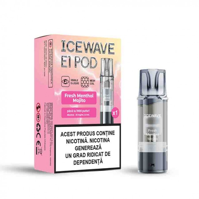 Cartus Vape Icewave E1 Pod Fresh Menthol Mojito 2ml 20mg