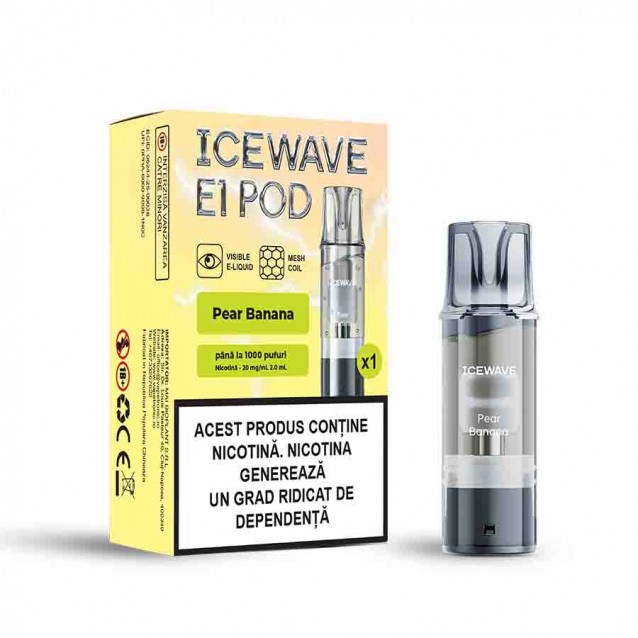 Cartus Vape Icewave E1 Pod Pear Banana 2ml 20mg