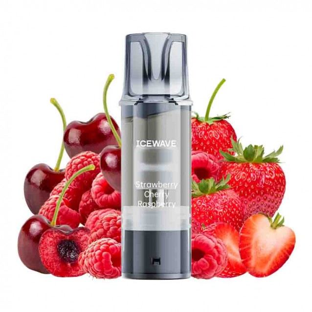 Cartus Vape Icewave E1 Pod Strawberry Cherry Raspberry 2ml 20mg