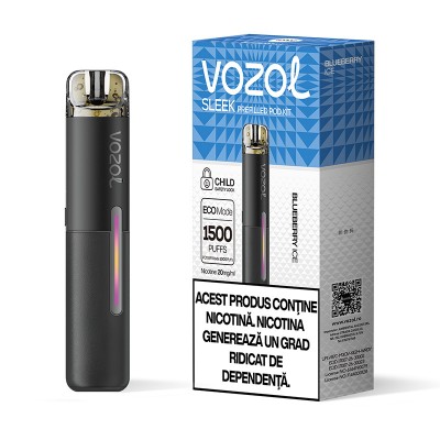 Kit Tigara Electronica reincarcabila VOZOL SLEEK Blueberry Ice 1500 de pufuri