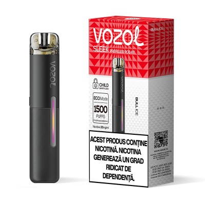 Kit Tigara Electronica reincarcabila VOZOL SLEEK Bull Ice 1500 de pufuri