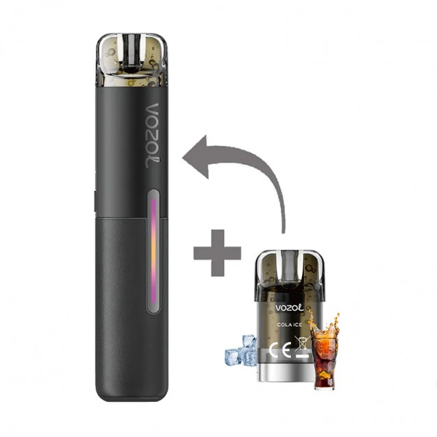 Kit Tigara Electronica reincarcabila VOZOL SLEEK Cola Ice 1500 de pufuri