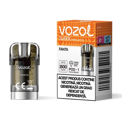 Cartus cu nicotina Vozol SLEEK Fanta 1500 de pufuri