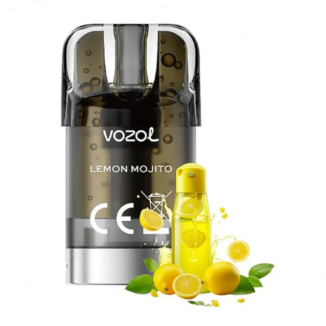 Cartus cu nicotina Vozol SLEEK Lemon Mojito 1500 de pufuri