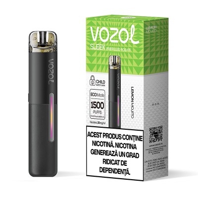 Kit Tigara Electronica reincarcabila VOZOL SLEEK Lemon Mojito 1500 de pufuri