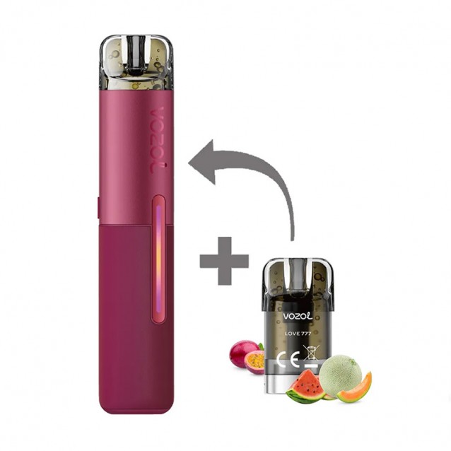 Kit Tigara Electronica reincarcabila VOZOL SLEEK Love 777 1500 de pufuri