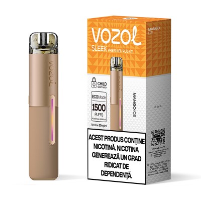Kit Tigara Electronica reincarcabila VOZOL SLEEK Mango Ice 1500 de pufuri