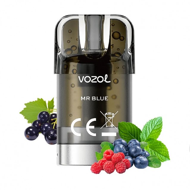 Cartus cu nicotina Vozol SLEEK Mr Blue 1500 de pufuri