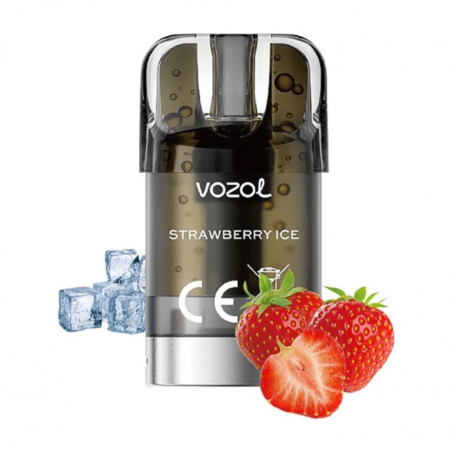 Cartus cu nicotina Vozol SLEEK Strawberry Ice 1500 de pufuri