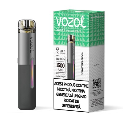Kit Tigara Electronica reincarcabila VOZOL SLEEK Watermelon Ice 1500 de pufuri