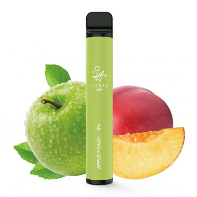 Tigara electronica cu nicotina Elf Bar 600 pufuri- aroma Apple Peach