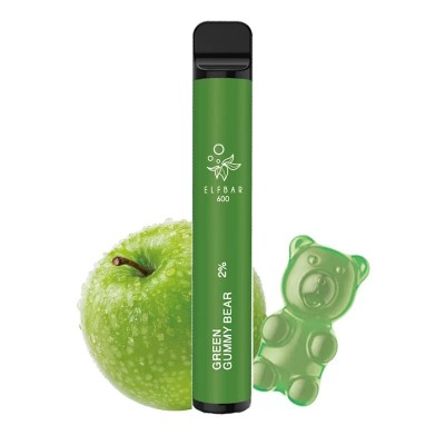 Tigara electronica cu nicotina Elf Bar 600 pufuri- aroma Green Gummy Bear