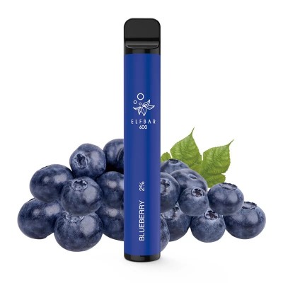 Tigara electronica cu nicotina Elf Bar 600 pufuri- aroma Blueberry