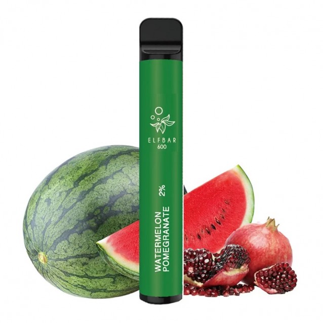Tigara electronica cu nicotina Elf Bar 600 pufuri- aroma Watermelon Pomegranate
