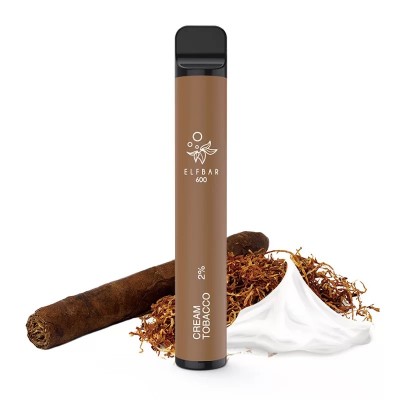 Tigara electronica cu nicotina Elf Bar 600 pufuri- aroma Cream Tobacco