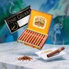 Set Trabuc Partagas Mille Fleurs (10) + Scrumiera Habanos pentru 2 trabucuri din ceramica + Punga Umidificatoare pentru trabucuri