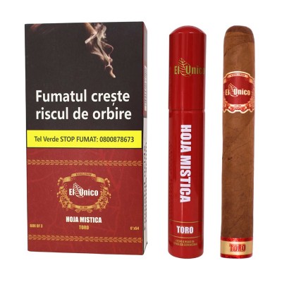 Trabucuri El Unico Hoja Mistica Toro Tubos 3 Buc