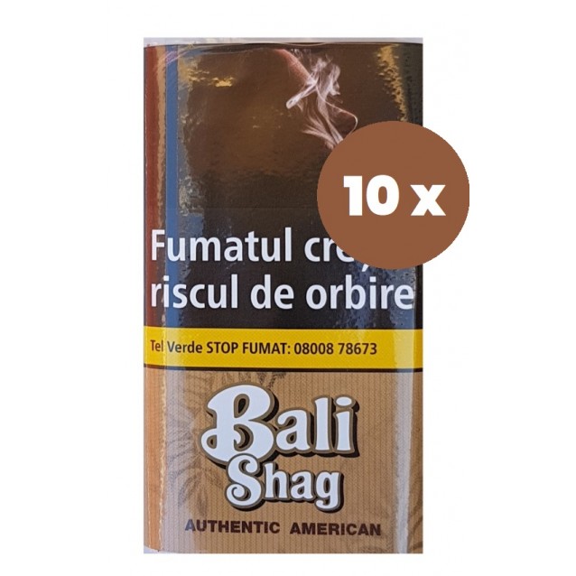 Tutun de rulat Bali Shag Authentic American 35G + foite Set 10 pachete