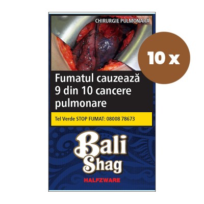 Tutun de rulat Bali Shag Halfzware 40G + foite Set 10 pachete