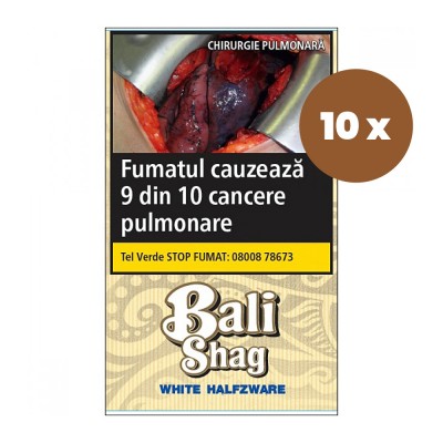 Tutun de rulat Bali Shag White Halfzware 40G + foite Set 10 pachete